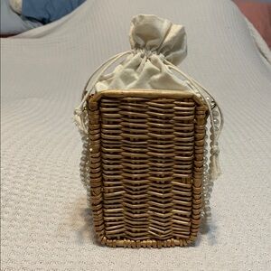 Bucket purse with beaded handle